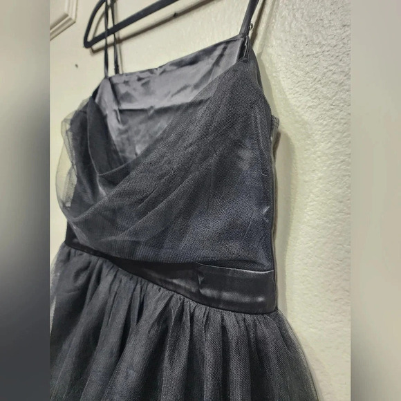 Lulus Sultry Sweetness Black Tiered Tulle Maxi Dress M Wedding Party Guest Dark - Picture 8 of 11